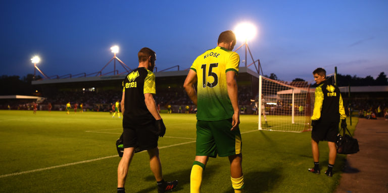 These Norwich fans react to Timm Klose’s injury against Crawley