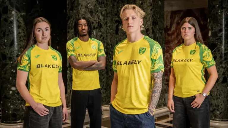Norwich City Launch 2026/27 Home Kit With Green Sleeves